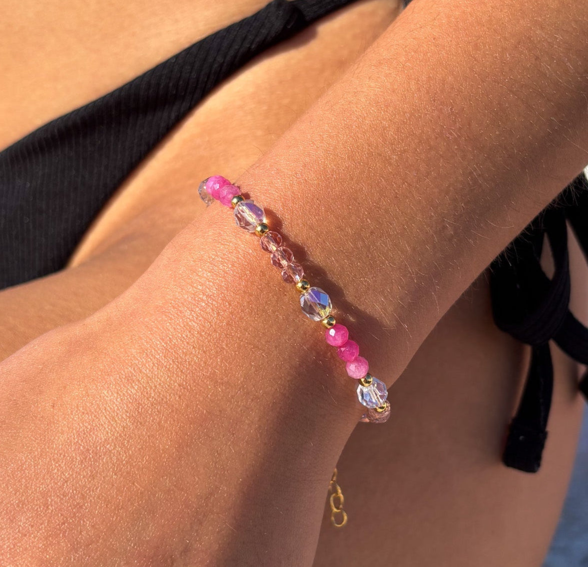 Rosé Rush Beaded Bracelet