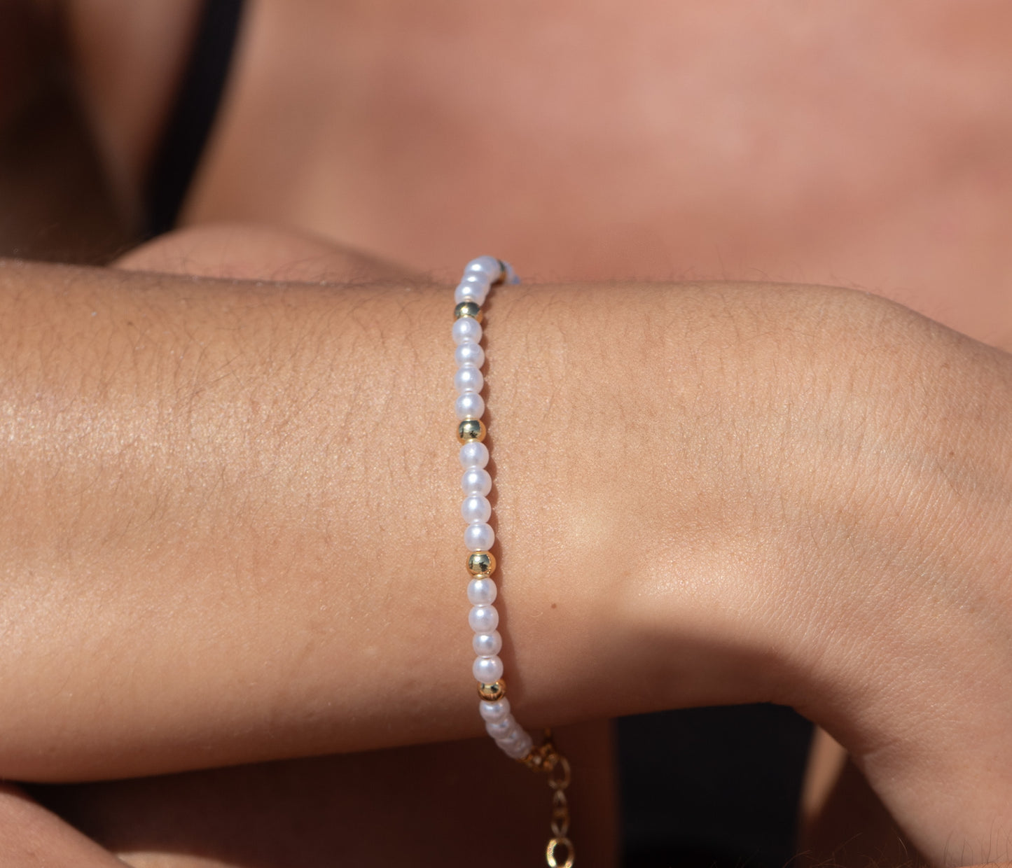 Soft Gold Beaded Bracelet