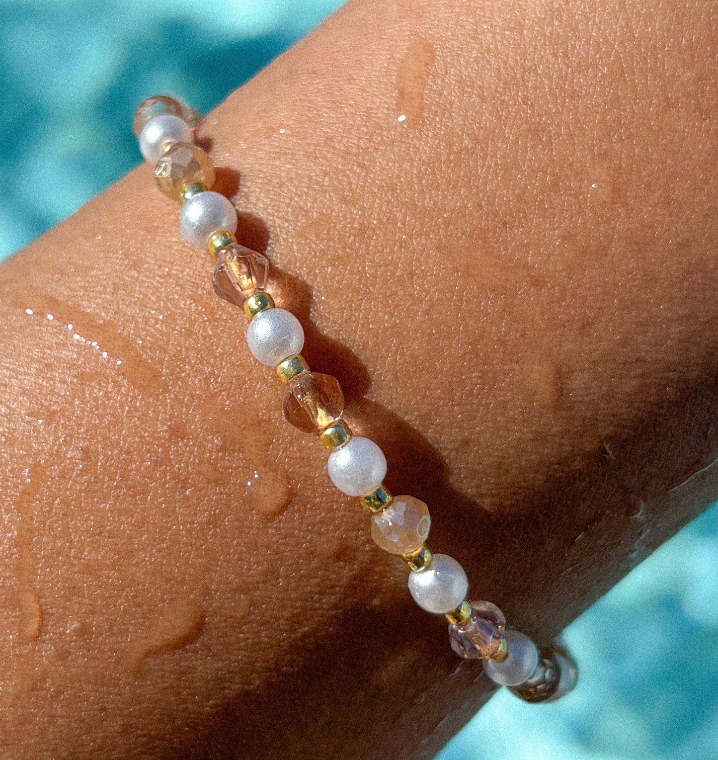 Sanded Pearl Beaded Bracelet