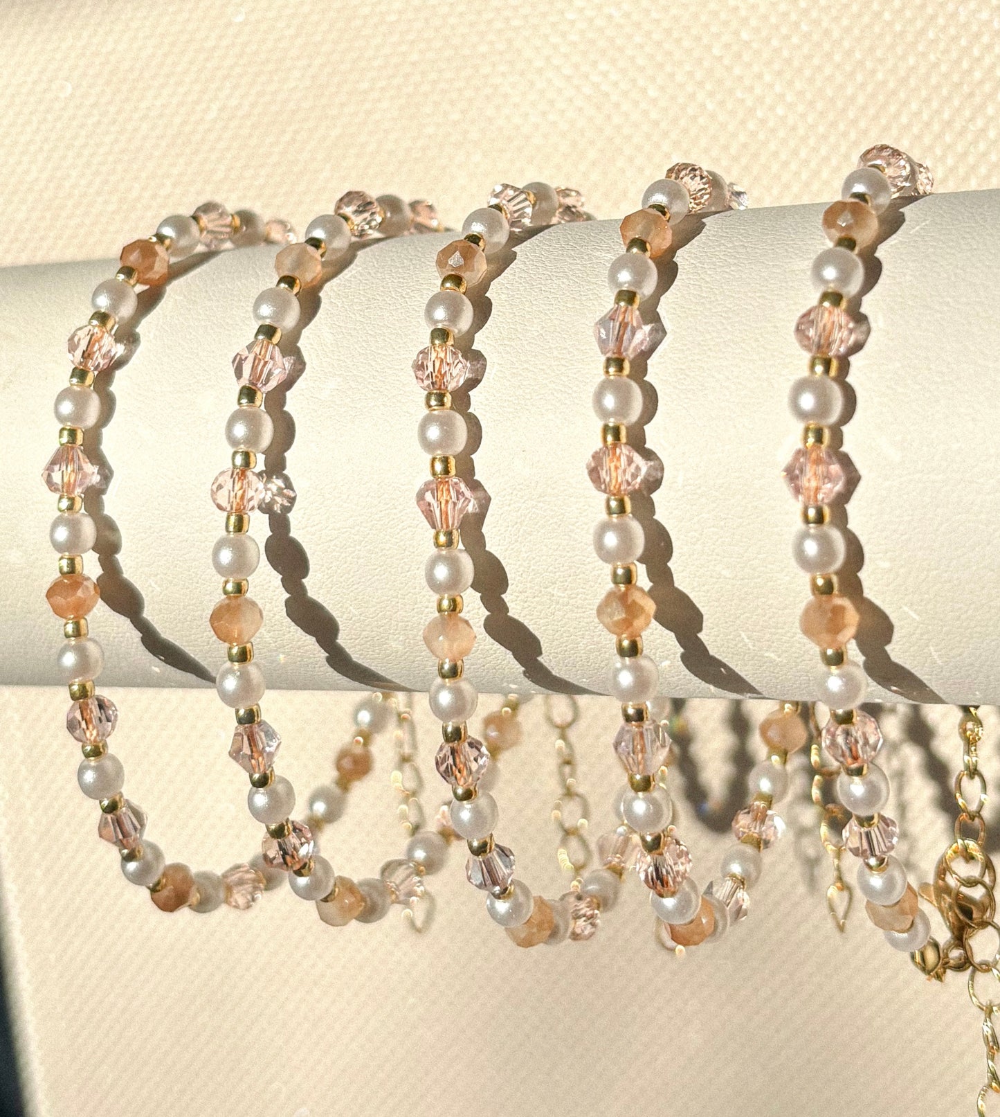Sanded Pearl Beaded Bracelet