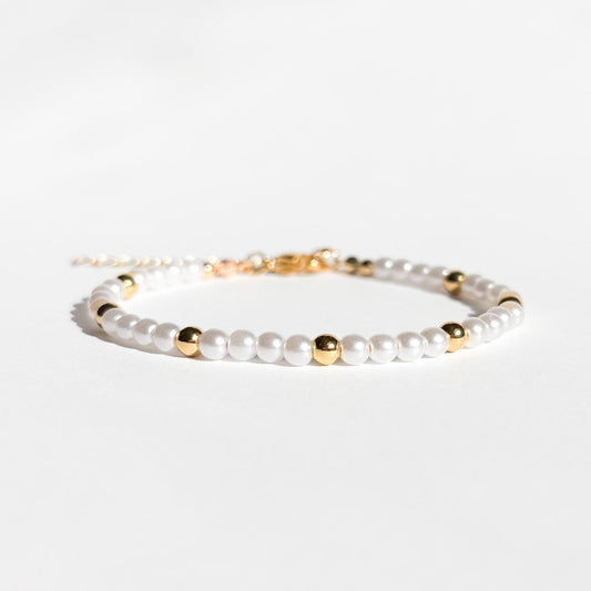 Soft Gold Beaded Bracelet